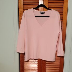 Norton McNaughton Soft Pink V-Neck Sweater